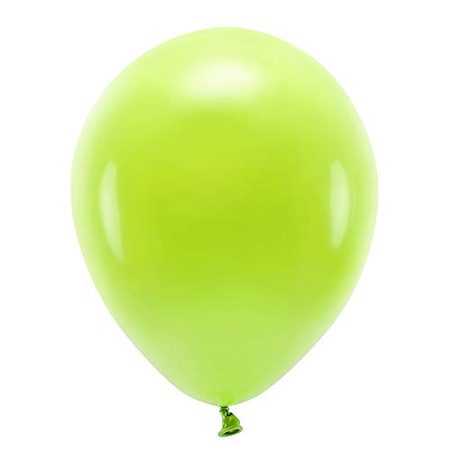 100 Stück ECO-Luftballons Pastell in Apfelgrün 30cm Partyzubehör von DekoHaus