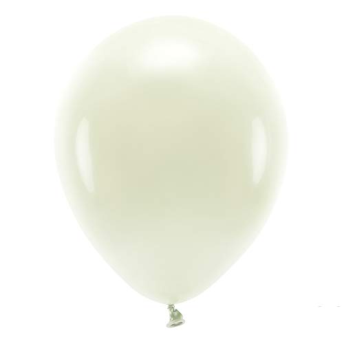 100 Stück ECO-Luftballons Pastell in Creme 30cm Partyzubehör von DekoHaus