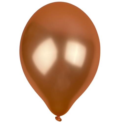 100 Stück Latex Luftballons, Größe 33cm, Metallic Peach von DekoHaus