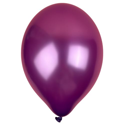 100 Stück Latex Luftballons, Größe 33cm, Metallic Purple von DekoHaus