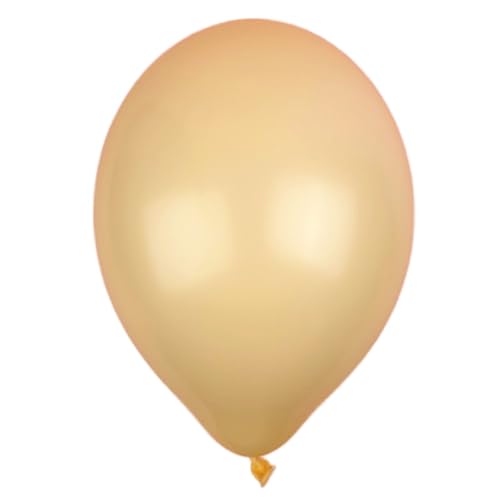 100 Stück Latex Luftballons, Größe 33cm, Pastel Peach Cream von DekoHaus