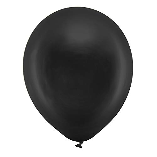 100 Stück Rainbow Luftballons Metallic in Schwarz 23cm Partyzubehör Ballons von DekoHaus