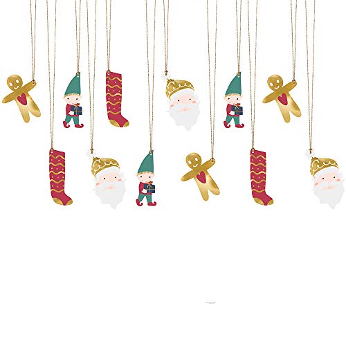 12 Stück Geschenkanhänger aus Papier Weihnachtszubehör 12 Stück Geschenkanhänger aus Papier Weihnachtszubehör von DekoHaus