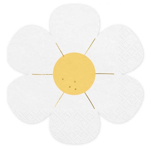12 Stück Papierservietten Gänseblümchen in Weiß 16x16,5cm 2-lagig 12 Stück Papierservietten Gänseblümchen in Weiß 16x16,5cm 2-lagig von DekoHaus