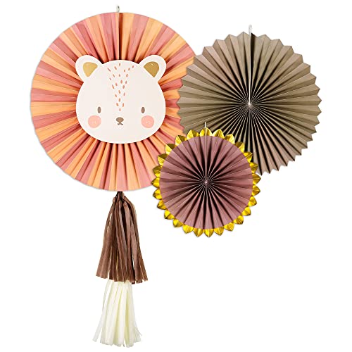 3 Stück Dekorative Rosetten Löwe 26-43cm von DekoHaus
