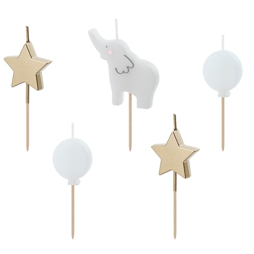 5 Stück Geburtstagskerzen Elefant 3-5 cm 5 Stück Geburtstagskerzen Elefant 3-5 cm von DekoHaus