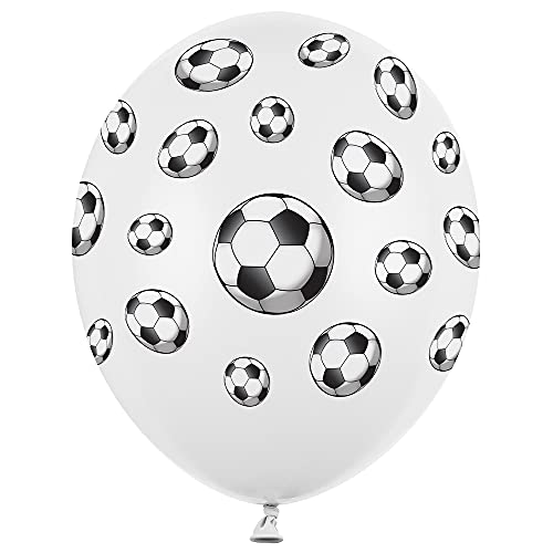 50 Stück Strong Luftballons mit Aufdruck Fußball 30cm Partyzubehör von DekoHaus