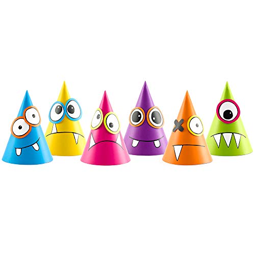 6 Stück Partyhüten Monster aus Papier Farbmischung 16cm Partyzubehör 6 Stück Partyhüten Monster aus Papier Farbmischung 16cm Partyzubehör von DekoHaus