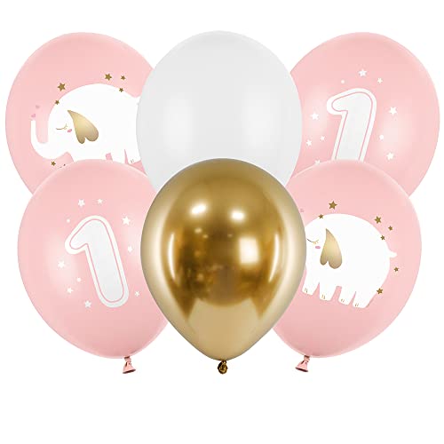 6 Stück Strong Luftballons Set 1 Jahr Rosa 30cm Partyzubehör 6 Stück Strong Luftballons Set 1 Jahr Rosa 30cm Partyzubehör von DekoHaus