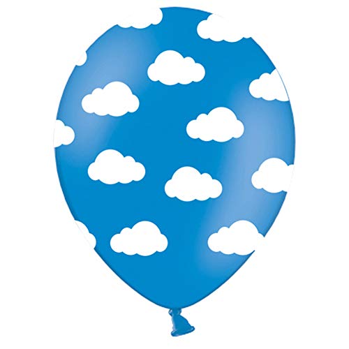 6 Stück Strong Luftballons mit Aufdruck Wölkchen 30cm Partyzubehör von DekoHaus