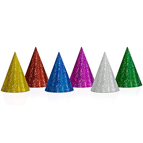 DekoHaus 120 Stück Partyhüte aus Papier in Farbmischung 16cm Partyzubehör von DekoHaus