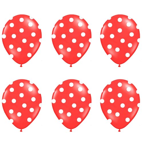 DekoHaus 6 Stück Strong Luftballons in Rot mit Punkten 30cm Partyzubehör DekoHaus 6 Stück Strong Luftballons in Rot mit Punkten 30cm Partyzubehör von DekoHaus