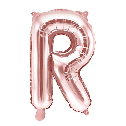 Folienballon Buchstabe R in Roségold Höhe 35cm Partyzubehör von DekoHaus