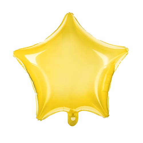 DekoHaus Folienballon Stern, Größe 48 cm, mit selbstschließendem Ventil (Neon-gelb) von DekoHaus