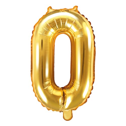 DekoHaus Folienballons Buchstaben/Zahlen Höhe 35 cm Farben: Gold oder Silber (0, Gold) von DekoHaus