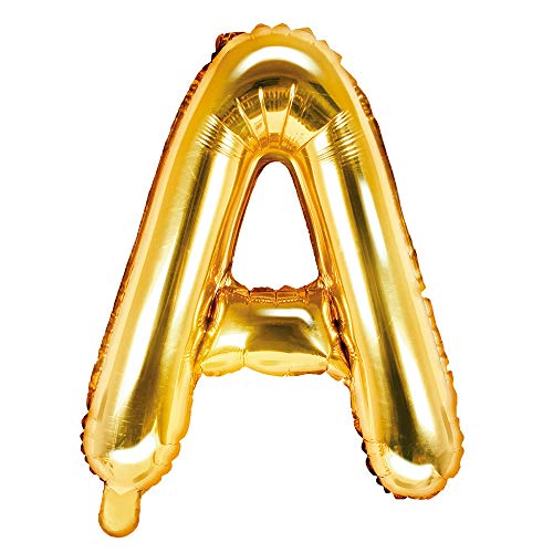 Folienballon Buchstabe A Höhe 35 cm Gold Partyballon von DekoHaus