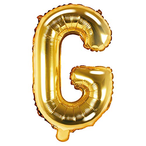 Folienballon Buchstabe G Höhe 35 cm Gold Partyballon von DekoHaus