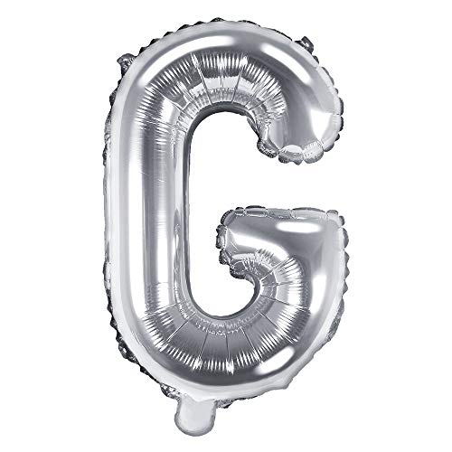 Folienballon Buchstabe G Höhe 35 cm Silber Partyballon von DekoHaus