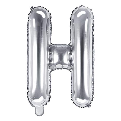 Folienballon Buchstabe H Höhe 35 cm Silber Partyballon von DekoHaus