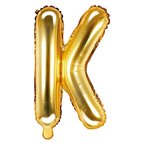 Folienballon Buchstabe K Höhe 35 cm Gold Partyballon von DekoHaus
