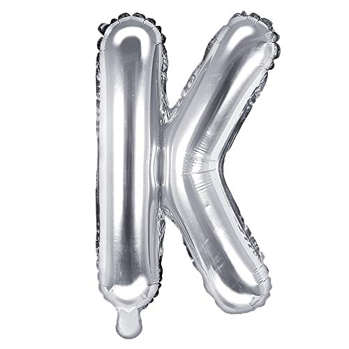 DekoHaus Folienballons Buchstaben / Zahlen Höhe 35 cm Farben: Gold oder Silber (K, Silber) von DekoHaus