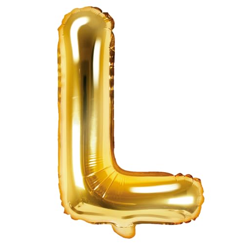 DekoHaus Folienballons Buchstaben / Zahlen Höhe 35 cm Farben: Gold oder Silber (L, Gold) von DekoHaus