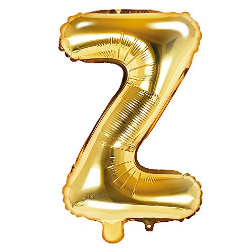 Folienballon Buchstabe Z Höhe 35 cm Gold Partyballon von DekoHaus