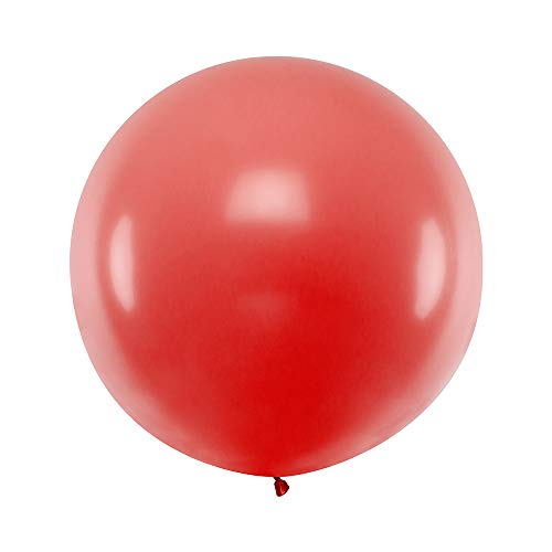 DekoHaus Riesenballons XXL 100 cm Helium Luftballons Farbe wählbar (Rot) von DekoHaus