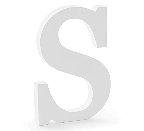 DekoHaus Holzbuchstabe S 20 cm – Deko Buchstaben A–Z, Weiß, Freistehend, Holz Letters für Hochzeit, Geburtstag, Kinderzimmer, Basteln DekoHaus Holzbuchstabe S 20 cm – Deko Buchstaben A–Z, Weiß, Freistehend, Holz Letters für Hochzeit, Geburtstag, Kinderzimmer, Basteln von DekoHaus