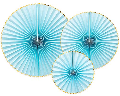 Dekorative Rosetten, 3 Stück, Yummy Hellblau, 23-40 cm, Papierrosetten RPK20-001J Dekorative Rosetten, 3 Stück, Yummy Hellblau, 23-40 cm, Papierrosetten RPK20-001J von DekoHaus