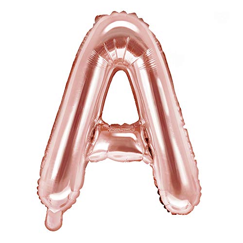 Folienballon Buchstabe A in Roségold Höhe 35cm Partyzubehör von DekoHaus
