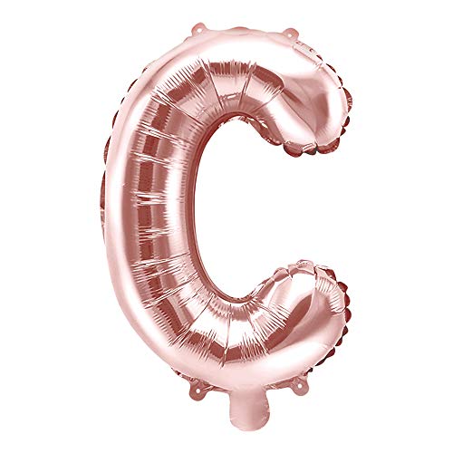 Folienballon Buchstabe C in Roségold Höhe 35cm Partyzubehör von DekoHaus