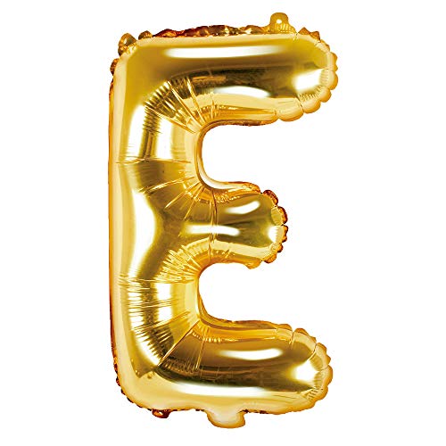 Folienballon Buchstabe E Höhe 35 cm Gold Partyballon von DekoHaus