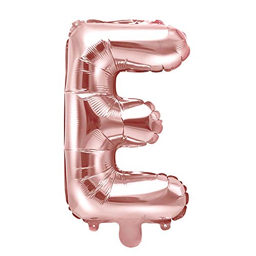 Folienballon Buchstabe E in Roségold Höhe 35cm Partyzubehör von DekoHaus