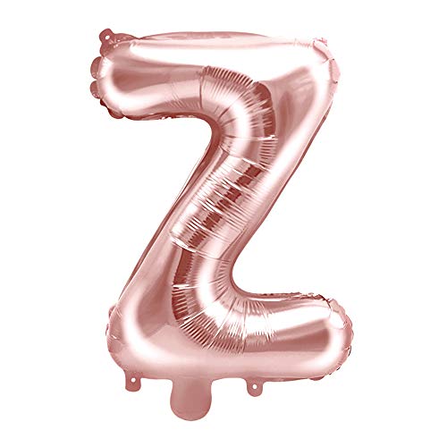 Folienballon Buchstabe Z in Roségold Höhe 35cm Partyzubehör von DekoHaus