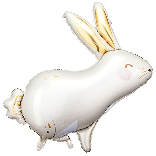 Folienballon Hase in Weiß 70x71,5cm Folienballon Hase in Weiß 70x71,5cm von DekoHaus