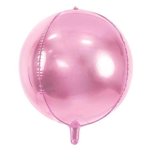 Folienballon Kugel in Rosa, Größe: 40cm, Farbauswahl Helium Ballon Geburtstag Dekoration von DekoHaus