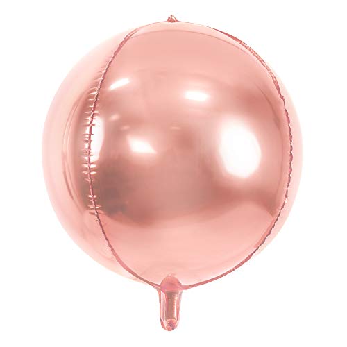 Folienballon Kugel in Rose Gold, Größe: 40cm, Farbauswahl Helium Ballon Geburtstag Dekoration von DekoHaus