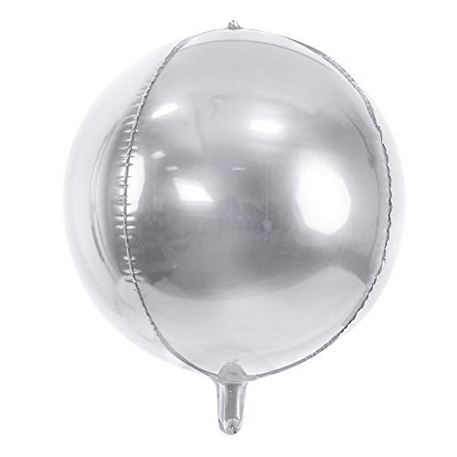 Folienballon Kugel in Silber, Größe: 40cm, Farbauswahl Helium Ballon Geburtstag Dekoration Folienballon Kugel in Silber, Größe: 40cm, Farbauswahl Helium Ballon Geburtstag Dekoration von DekoHaus