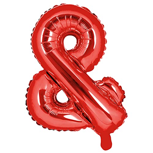 Folienballon Unterschrift & in Rot 35cm von DekoHaus