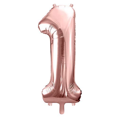 Folienballon Zahl 1 in Roségold 86cm Partyzubehör Folienballon Zahl 1 in Roségold 86cm Partyzubehör von DekoHaus