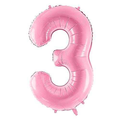 Folienballon Zahl 3 in Rosa 86cm Partyzubehör Folienballon Zahl 3 in Rosa 86cm Partyzubehör von DekoHaus