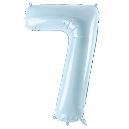 Folienballon Zahl 7 in Hellblau 72cm Folienballon Zahl 7 in Hellblau 72cm von DekoHaus