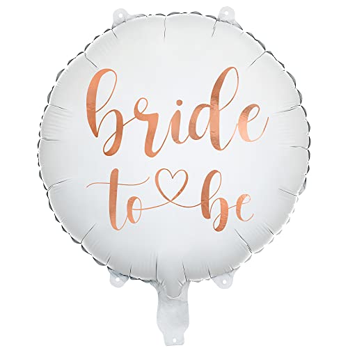 Folienballon in Weiß mit Aufschrift Bride to be 35cm Partyballons JGA Folienballon in Weiß mit Aufschrift Bride to be 35cm Partyballons JGA von DekoHaus