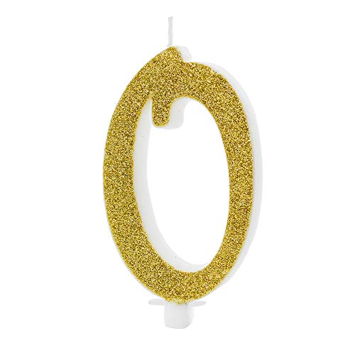 Geburtstagskerze Zahl 0 in Gold Höhe 10cm Kuchenkerze Geburtstagskerze Zahl 0 in Gold Höhe 10cm Kuchenkerze von DekoHaus