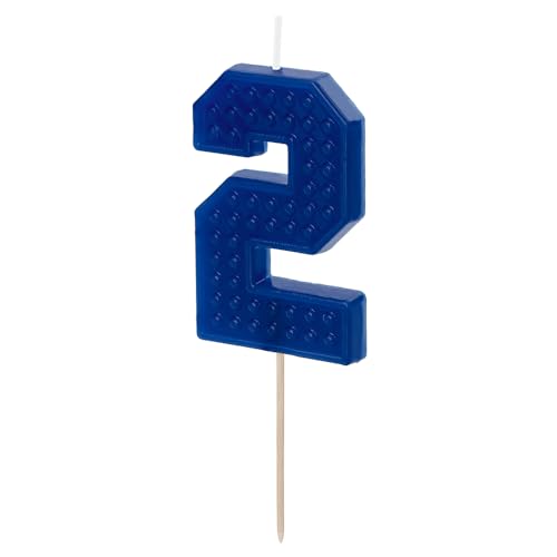 Geburtstagskerze Zahl 2 in Blau 6cm Geburtstagskerze Zahl 2 in Blau 6cm von DekoHaus