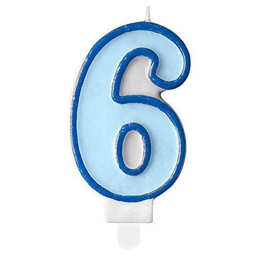 Geburtstagskerze Zahl 6 in Blau 7cm Kuchenkerzen Geburtstagskerze Zahl 6 in Blau 7cm Kuchenkerzen von DekoHaus