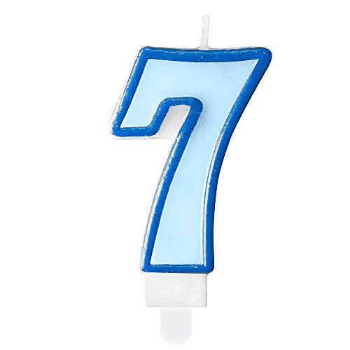 Geburtstagskerze Zahl 7 in Blau 7cm Kuchenkerzen Geburtstagskerze Zahl 7 in Blau 7cm Kuchenkerzen von DekoHaus