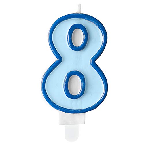 Geburtstagskerze Zahl 8 in Blau 7cm Kuchenkerzen Geburtstagskerze Zahl 8 in Blau 7cm Kuchenkerzen von DekoHaus