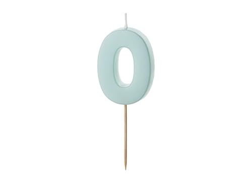Geburtstagskerze Ziffer 0, hellblau, 5.5 cm Geburtstagskerze Ziffer 0, hellblau, 5.5 cm von DekoHaus